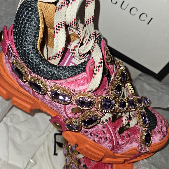 Gucci Women Flashtrek w/Pink Crystal (Special Edition) - NWT, Orginally $2250 - Picture 8 of 10